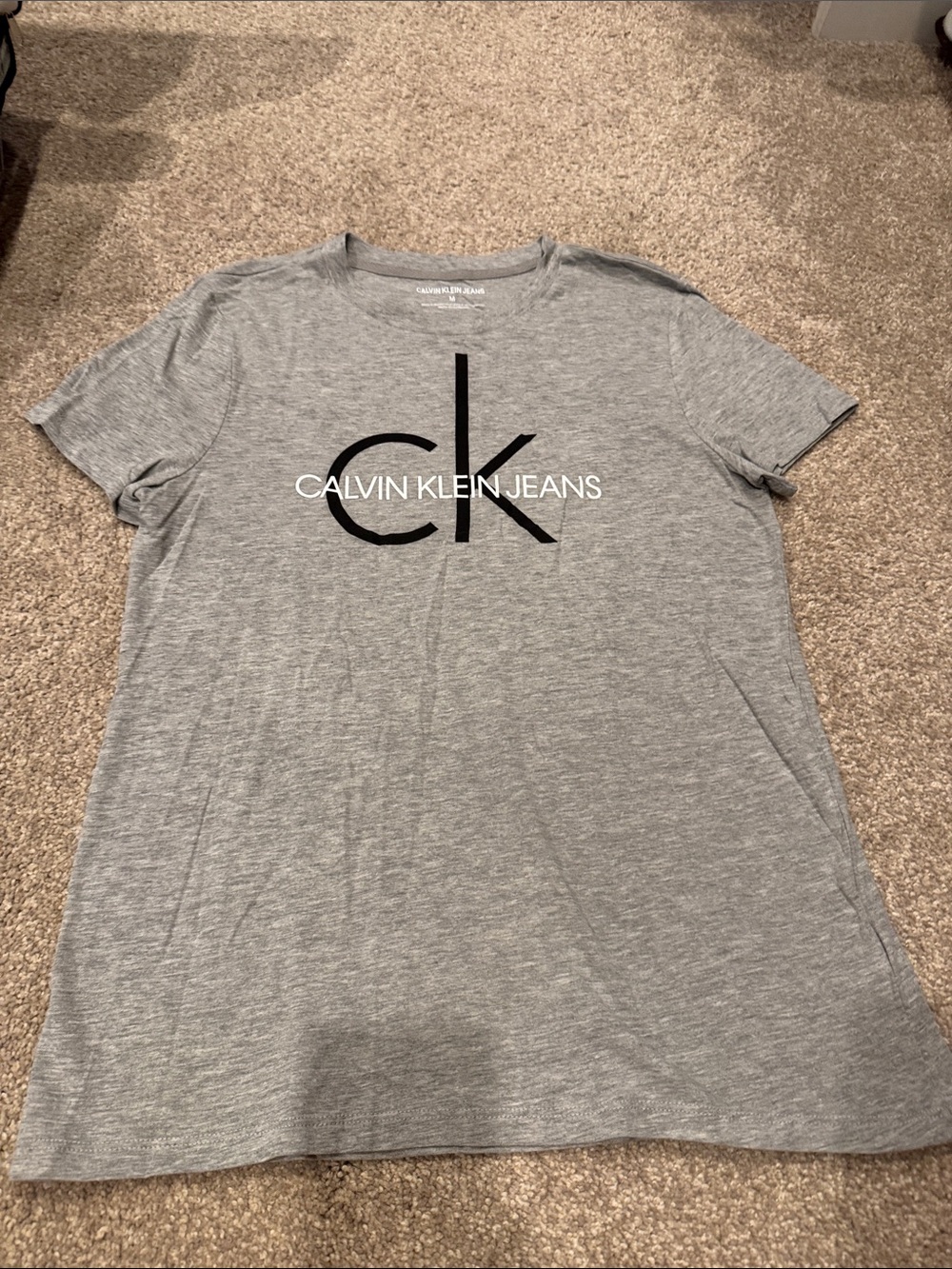 Calvin Klein Gray Logo Crewneck Tee